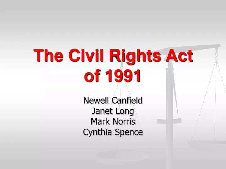 the civil rights act of 1991