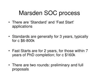 Marsden SOC process