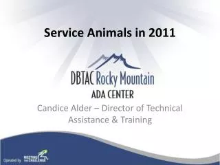 Service Animals in 2011