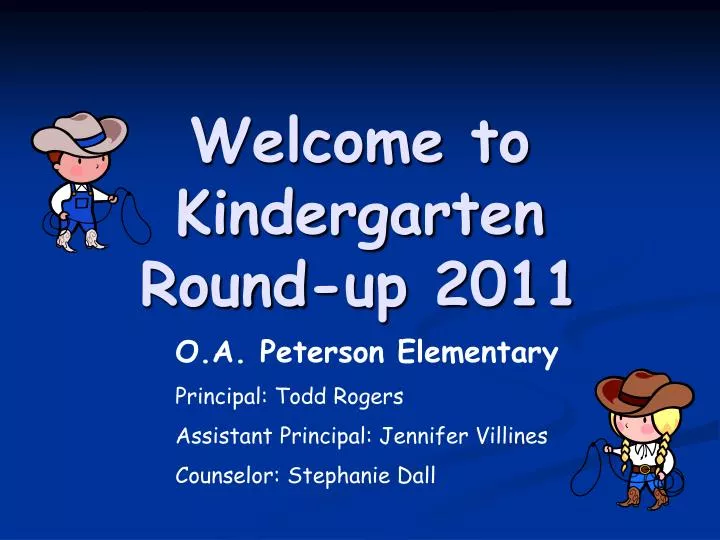 welcome to kindergarten round up 2011
