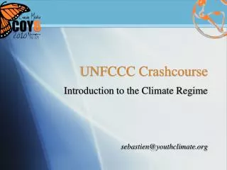 UNFCCC Crashcourse