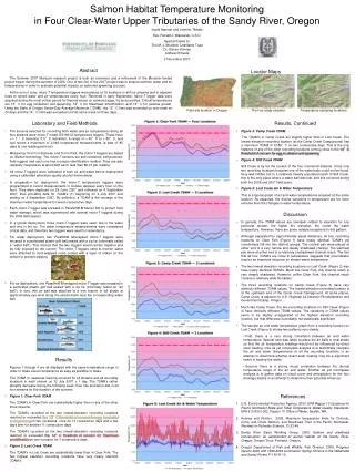 Salmon Habitat Temperature Monitoring in Four Clear-Water Upper Tributaries of the Sandy River, Oregon