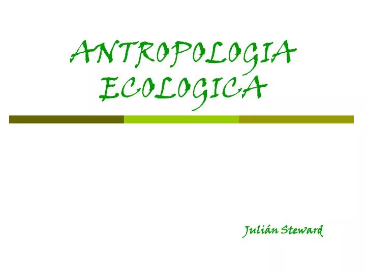 antropologia ecologica