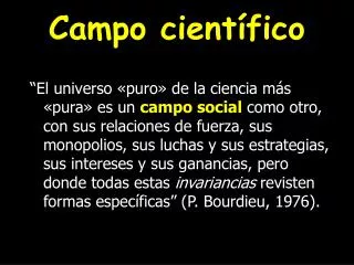 campo cient fico