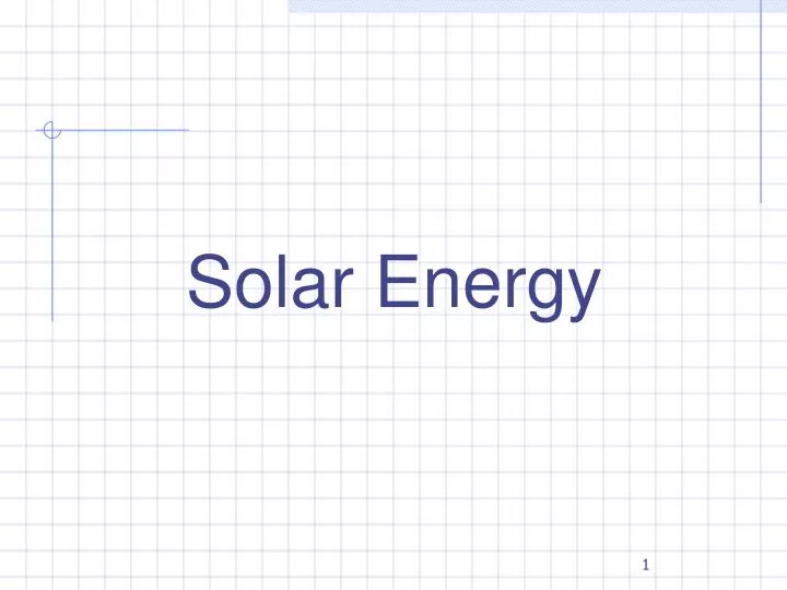 solar energy