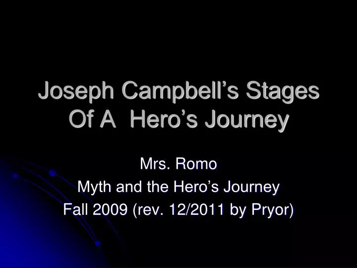 joseph campbell s stages of a hero s journey