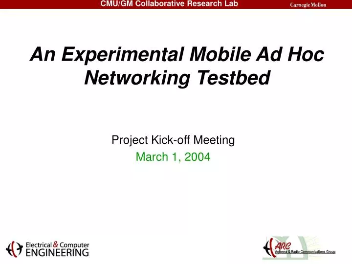 an experimental mobile ad hoc networking testbed