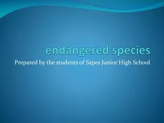 endangered species