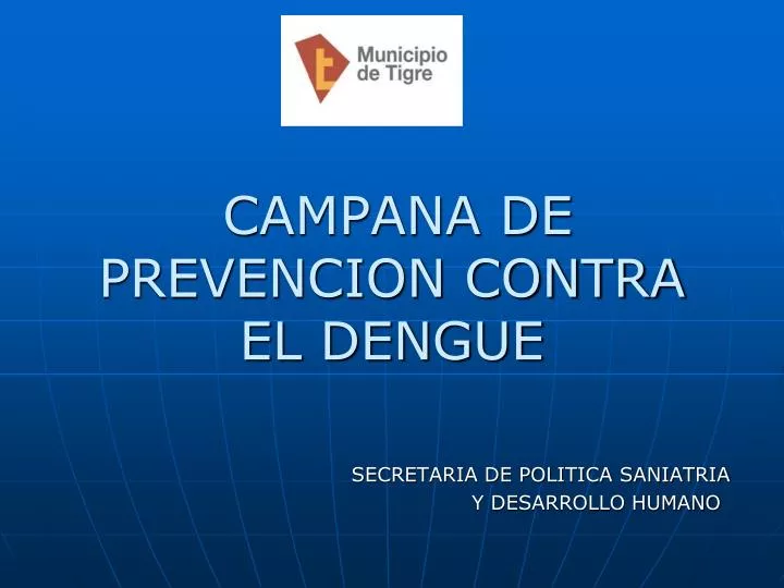 campana de prevencion contra el dengue