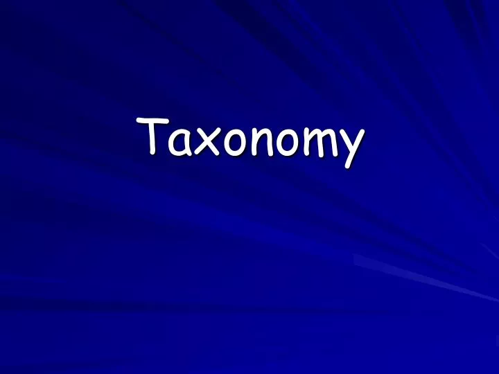 taxonomy