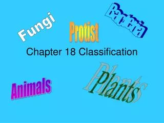 Chapter 18 Classification