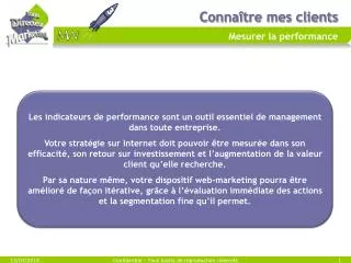 conna tre mes clients mesurer la performance