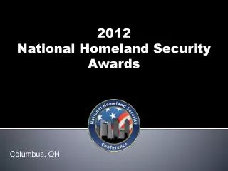 2012 National Homeland Security Awards