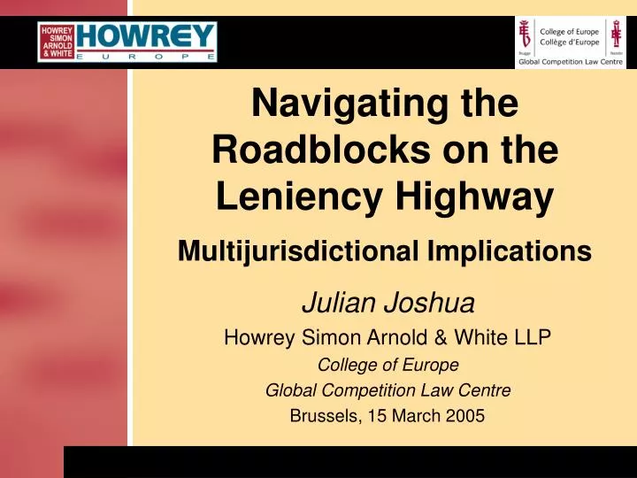 navigating the roadblocks on the leniency highway multijurisdictional implications