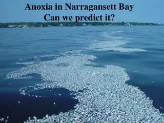 Anoxia in Narragansett Bay Can we predict it?