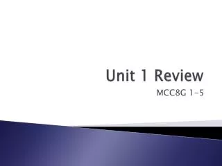 Unit 1 Review