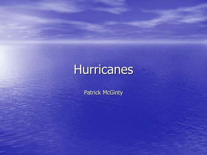 hurricanes