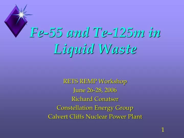fe 55 and te 125m in liquid waste