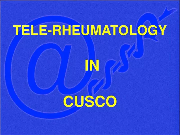 tele rheumatology in cusco
