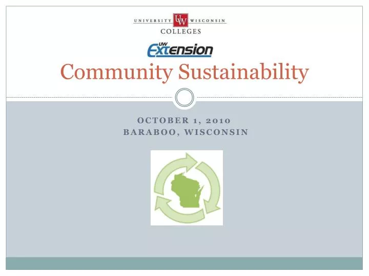 community sustainability