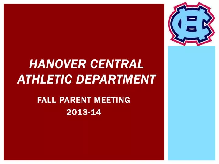 hanover central athletic department