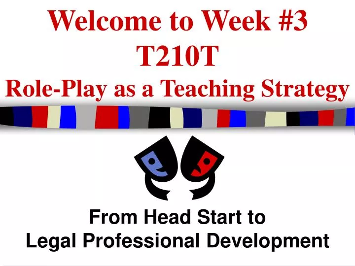 welcome to week 3 t210t role play as a teaching strategy