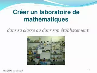 cr er un laboratoire de math matiques