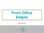 Front Office Emploi - slide 1