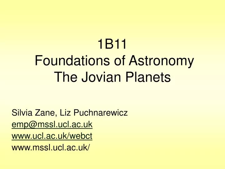 1b11 foundations of astronomy the jovian planets