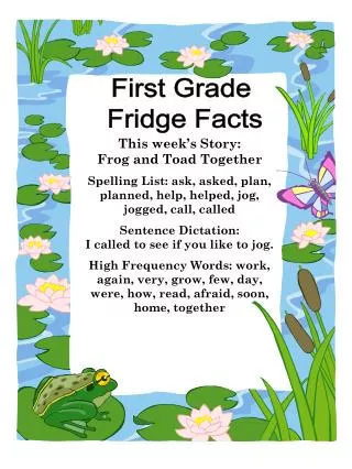 First Grade Fridge Facts