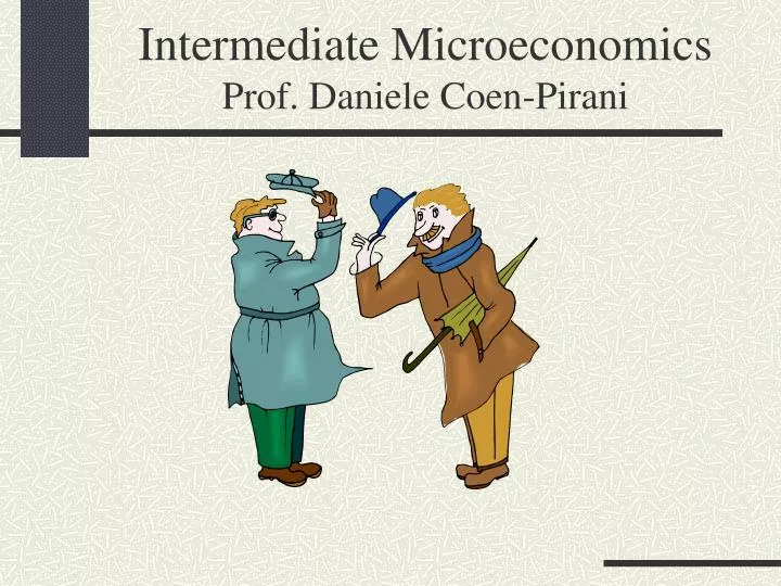 intermediate microeconomics prof daniele coen pirani