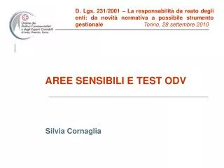 aree sensibili e test odv