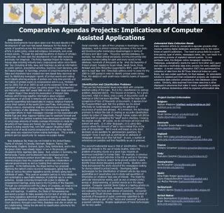 Comparative Agendas Projects: Implications of Computer Assisted Applications