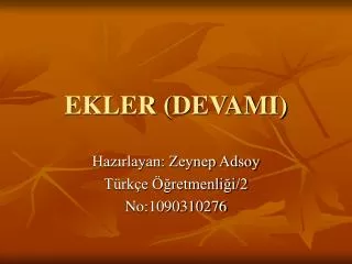 ekler devami