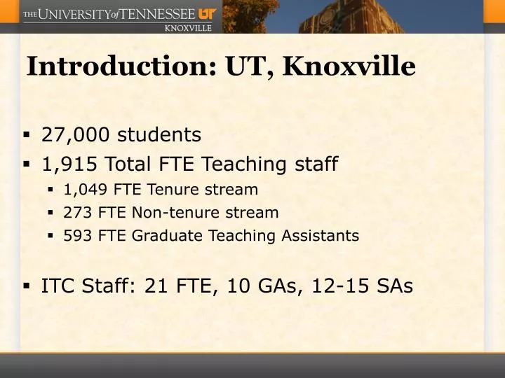 introduction ut knoxville
