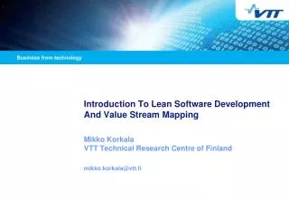 Introduction To Lean Software Development And Value Stream Mapping