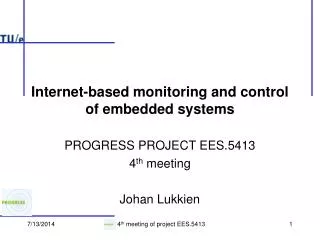 Internet-based monitoring and control of embedded systems