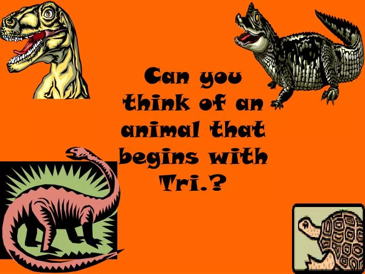 can you think of an animal that begins with tri