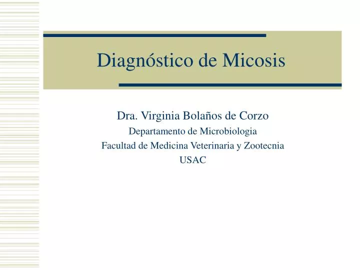 diagn stico de micosis