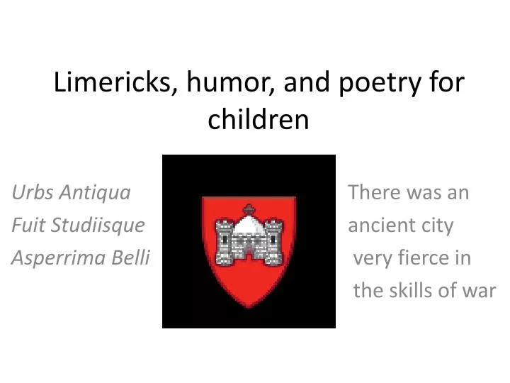 limericks humor and poetry for children