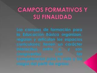 campos formativos y su finalidad
