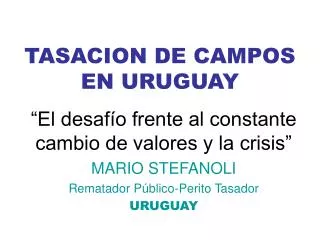 tasacion de campos en uruguay