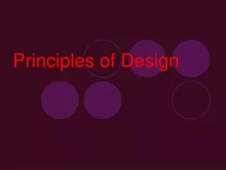 Principles of Design