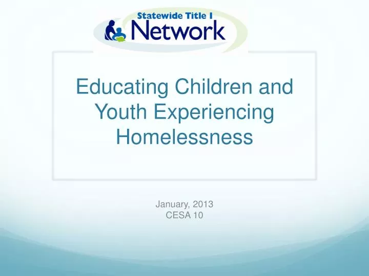 educating children and youth experiencing homelessness