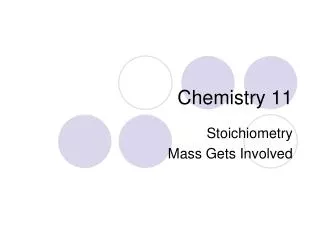 Chemistry 11