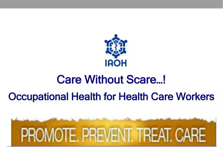 care without scare occupational health for health care workers