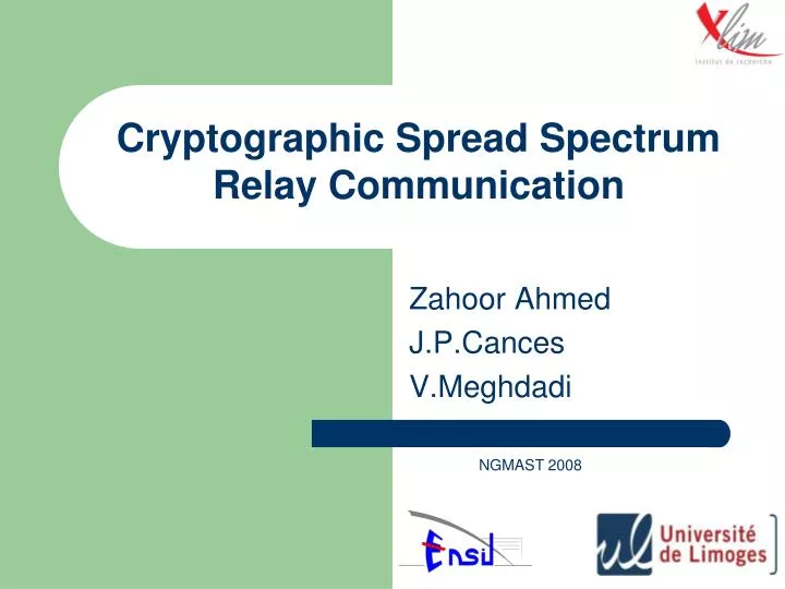 cryptographic spread spectrum relay communication
