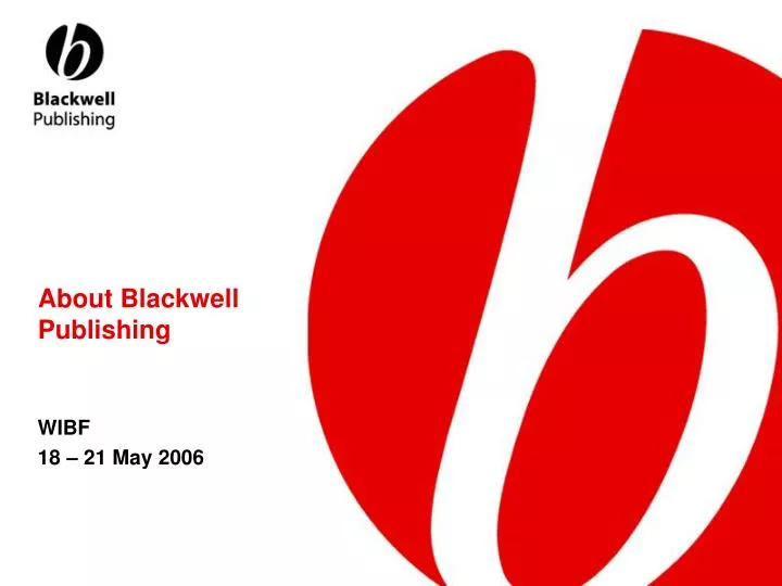 about blackwell publishing