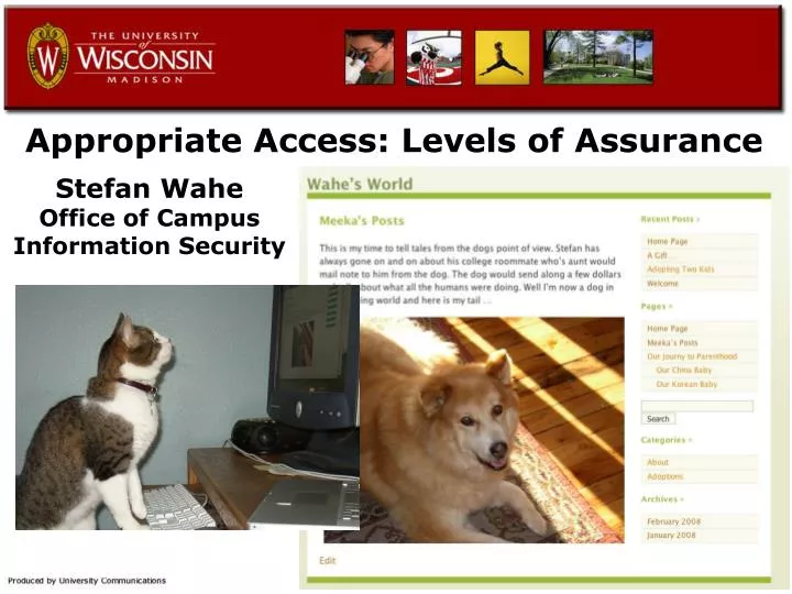 appropriate access levels of assurance