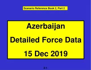 Azerbaijan Detailed Force Data 15 Dec 2019